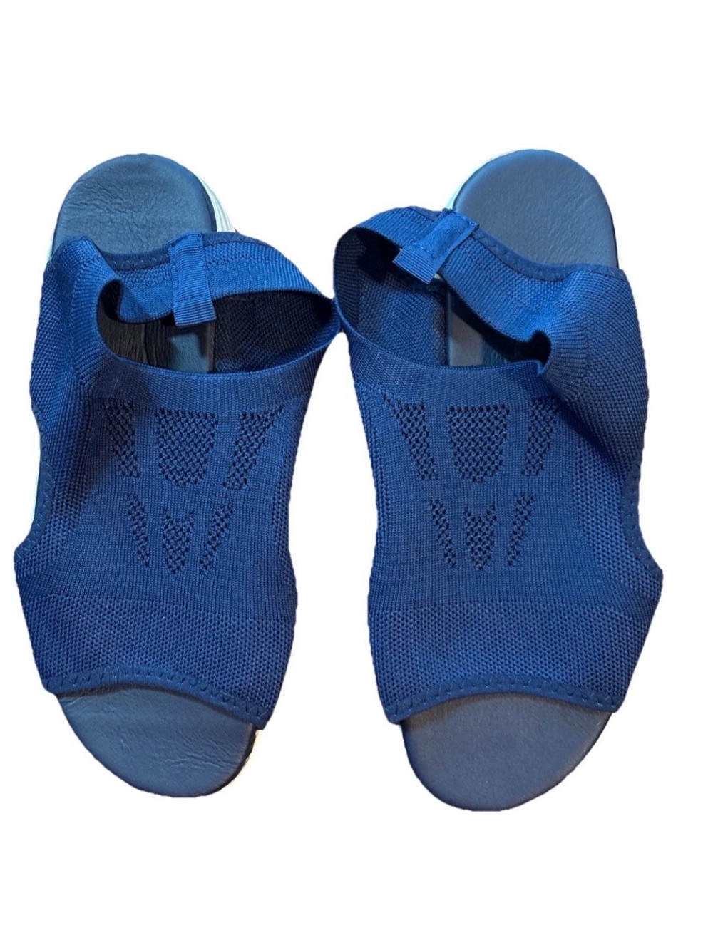 Women’s Navy Blue Breathable Slingback Sandals Stretch Fit Size 9.5